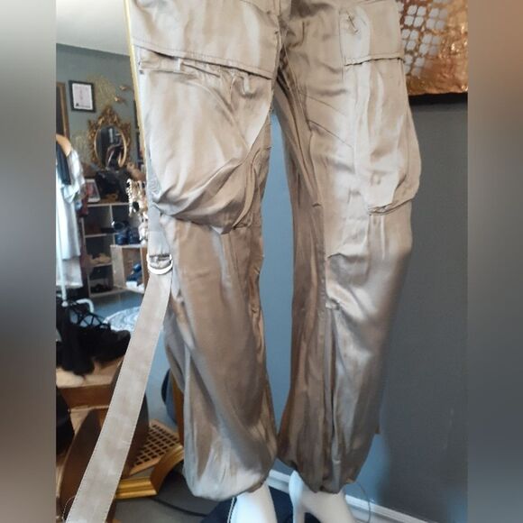 Zara NWT Limited Edition Satin Cargo Pants - Picture 11 of 14